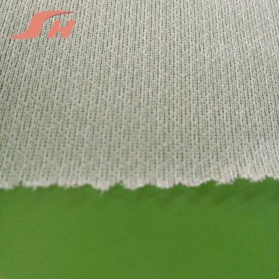 China Double Stitch Adhesive Weft Knit Interlining Stitch Fuse Knit Garment Striping Fabric for sale