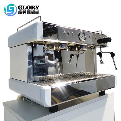 China Commercial Professional Stainless Steel Espresso Two Head Semi Automatic Coffee Machine for sale