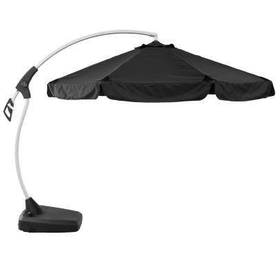 China Sun Wind Rain Make Hanging Parasol Luxury 3m Black UV Protection Outdoor Garden Umbrella With Heavy Duty Fin for sale