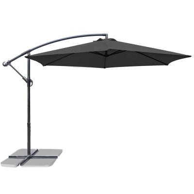 China Outdoor Market Durable High Quality Hanging Cantilever Umbrella With Crank And Cross Base Garden Umbrellas for sale