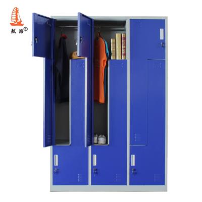 China Modular Type Locker Room Steel Sports Lockers/Gym Locker Room 6 Z/Fitness Center/Steel Center Storage Sports Stage Door Metal VIP Sports Center Six for sale