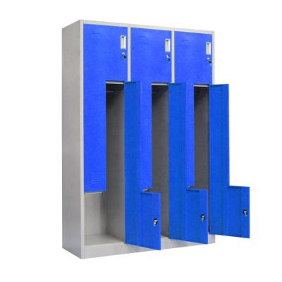China High Quality Cold Rolled Colored Steel Sheets Design Metal Z Form Gym Locker For Staff for sale