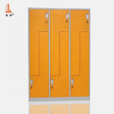 China Cold Rolled Steel Sheets Light Color Boarding Locker Z Door Hostel Lockers For Changing Room for sale
