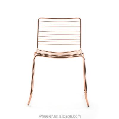 China Stackable Wire Dining Chair - Personality Leisure Restaurant Chair - Living Room Metal Chair - Max Load 150KG for sale