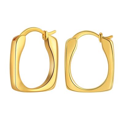 China Modern and Minimal 18K Gold Sensitive Hypoallergenic Fashion and Texture Ear Jewelry Hypoallergenic Stud for Women for sale