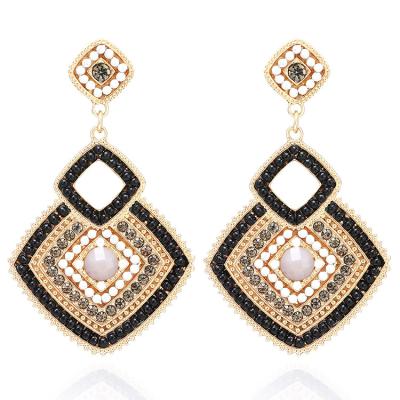 China 2022 Fashion And Texture Bohemian Ethnic Earrings Mixed Color Beads Accessories Exquisite Gemstone Handmade Stud Earring For Women Jewelry Wholesales for sale