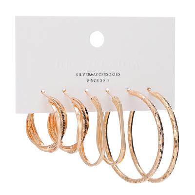 China Fashion Irregular Cheap Earrings Top Quality Gift Wholesale Earrings 1 Set In 6 Piece Studs for sale