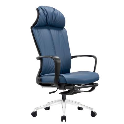 China Leisure Flying aj Stretch Can Lie Down Swivel Chair Lumbar Support Lift Boss Ergonomic Leather Chair for sale