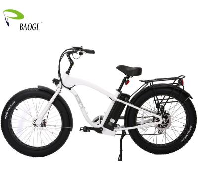China Luxury High Speed Powerful Beach Cruiser Vintage 2020 / BAOGL Fat Tire 26 Inch Electric Bike 750W Motor for sale