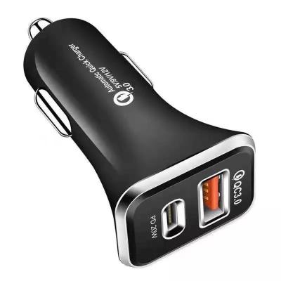 China Hot Selling Mobile Phone Usb Car Charger PD 5V/9V/12V Qc3.0 Auto High Speed Car Charger Palladium Type C Type C for sale