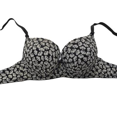 China High Quality QUICK DRY D Cup Plus Size Bra For Women Push Up Bra Stripe Pattern Bralette Wireless Breathable Bra Underwear Female Lingerie for sale