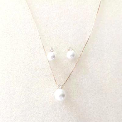 China TRENDY new hot-selling simple women's gold-plated fashion and elegant pearl jewelry set for sale