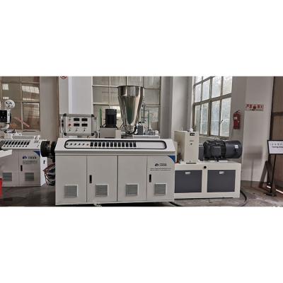 China Wood Bar PE PVC WPC Profile Extrusion Machine Line With Tapered Twin Screw Extruder for sale