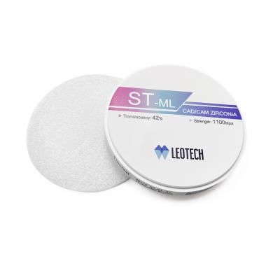 China Breuktaaiheid 5 MPa·m1/2 Tandheelkundig Zirkoniumoxide Blok voor Klasse II Instrumenten en Superieure Restauraties Te koop