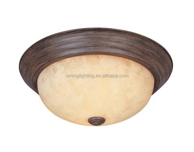 China Home Hotel Restaurant Shop Bar American Style Half Moon Covers Vintage Glass Ceiling Led Lamp Dining Room Ceiling Lights for sale