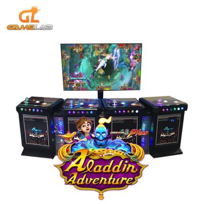 China Metal + Acrylic / Customize Aladdinlamp 4 Seater Set Single Upright Fish Table 4 Players Slot Fish Game Machine for sale
