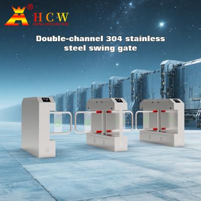 China SS304 Turnstile gelijkstroom van de gezichtserkenning Tweerichtingsgang van het Motor24v de Werkende Voltage Te koop