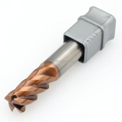 China Tungsten Cobalt Alloy CGS 600S 12X12X75L 68HRC 3000RPM For High Speed And High Hard Cut Tungsten End Mill for sale
