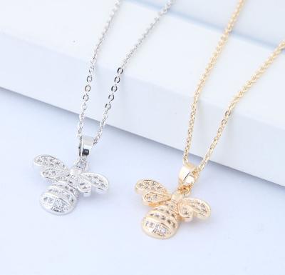 China Romantic exquisite Korean version of fashion simple zircon bee personality sweet necklace for sale