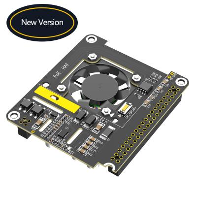 中国 ラスベリーパイ 5 PoE HAT 冷却扇と自動LED 5V 5A 25W IEEE 802.3af/at コンパイル 販売のため