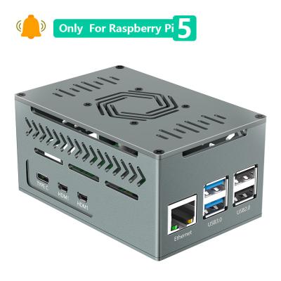 中国 Raspberry Pi 5 アルミケース 4010 PWMファンと銅ヒートシンク サポート オフィシャルアクティブクーラー 販売のため