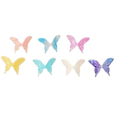China China Resin Mini Gradient Butterfly Resin Charms Cabochon for Kid DIY Cell Phone Hair Clip Decoration Mud Chain Craft Filler for sale