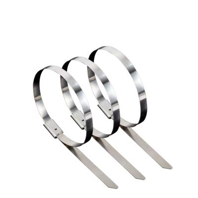 China Stainless Steel Metal Cable Ties Self Lock 4x100mm Flame Resistant for sale