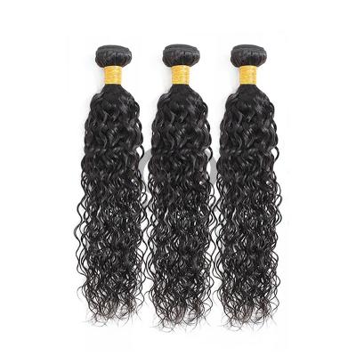 China Natural Black Water Wave Remy Human Hair Bundles Sew In Weave Bundles Brazilian Bundle Deals for sale