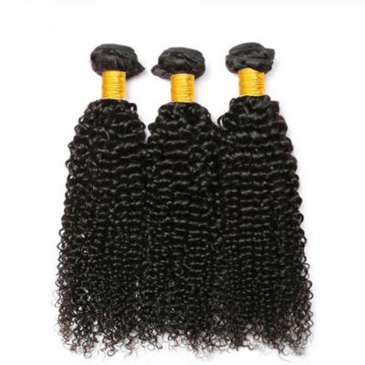 China Natural Black Kinky Curly Remy Human Hair Bundles Sew In Weave Bundles Brazilian Bundle Deals for sale
