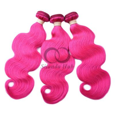 China Pink Body Wave Remy Human Hair Bundles Sew In Weave Bundles Brazilian Bundle Deals for sale