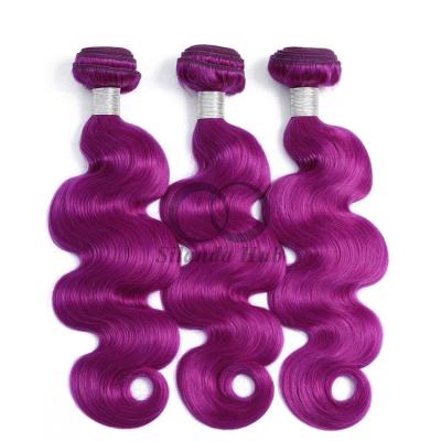 China Purple Body Wave Remy Human Hair Bundles Sew In Weave Bundles Brazilian Bundle Deals for sale