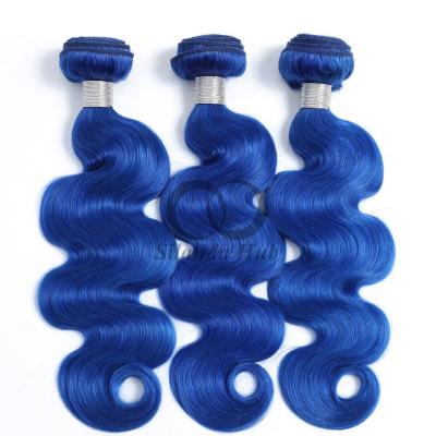 China Blue Body Wave Remy Human Hair Bundles Sew In Weave Bundles Brazilian Bundle Deals for sale