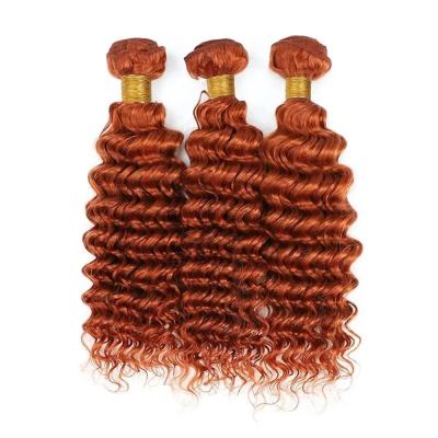 China Ginger Orange Deep Wave Remy Human Hair Bundles Sew In Weave Bundles Brazilian Bundle Deals for sale