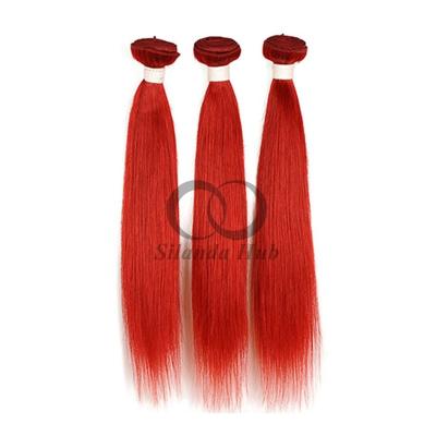 China Red Straight Remy Human Hair Bundles Sew In Weave Bundles Brazilian Bundle Deals for sale