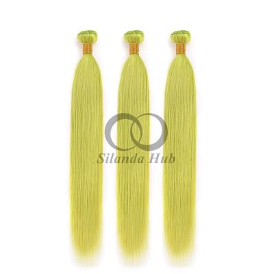 China Green Straight Remy Human Hair Bundles Sew In Weave Bundles Brazilian Bundle Deals for sale