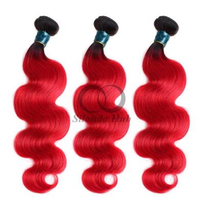 China #T1B/Red Body Wave Remy Haciendas de Cabello Humano Coser en Tejido Haciendas de Hacienda Brasileñas en venta