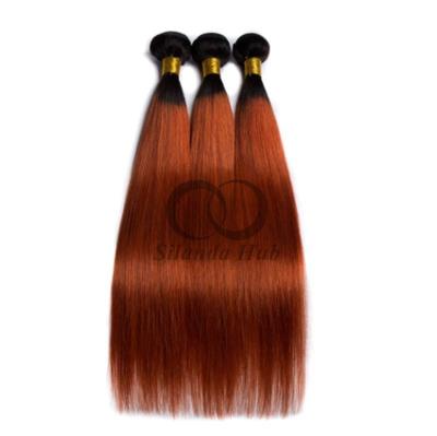 China #T1B/Ginger Straight Remy Human Hair Bundles Sew In Weave Bundles Brazilian Bundle Deals for sale