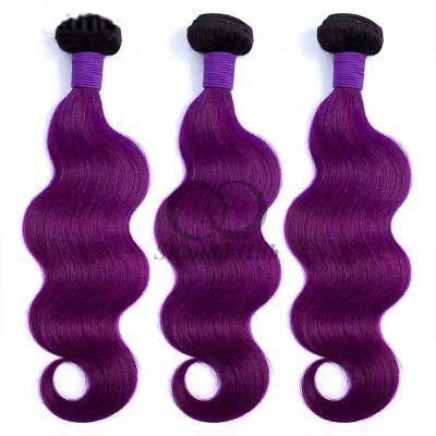 China #T1B/Purple Body Wave Remy Human Hair Bundles Sew In Weave Bundles Brazilian Bundle Deals for sale