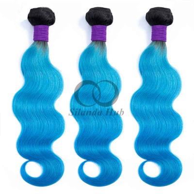 China #T1B/Blue Body Wave Remy Human Hair Bundles Sew In Weave Bundles Brazilian Bundle Deals for sale