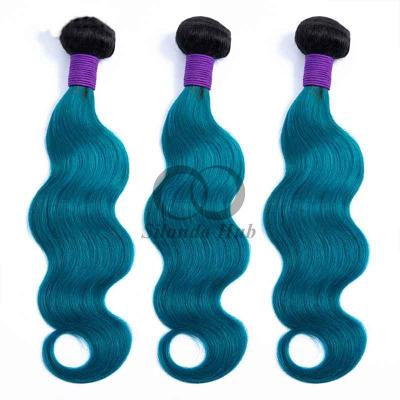 China #T1B/Blue Body Wave Remy Human Hair Bundles Sew In Weave Bundles Brazilian Bundle Deals for sale
