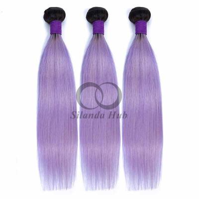 China #T1B/Purple Straight Remy Human Hair Bundles Sew In Weave Bundles Brazilian Bundle Deals for sale