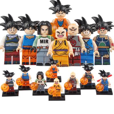 China Dragon Goku Toy Building HOT Mini Goku Z Ball Son Gohan Raditz Action Numbers Weapons Figures Set Models Bricks Building Blocks Toys KT1007 for sale