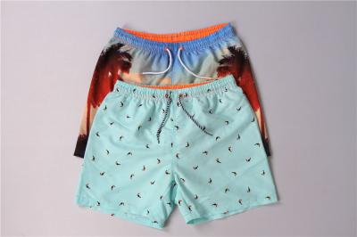 China Polyester-Druckdas schwimmen-kurze Hosen 100% athletischer Badebekleidungssommerstrand Männer zu verkaufen
