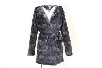 China Der leichten Berührung Gurt 100% der Polyester-Damen-Coral Fleece Bathrobe With Removable zu verkaufen