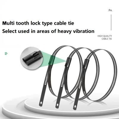 China Factory Supply Wholesale Barb Lock Multi Ladder Nylon Type Coated Stainless Steel Cable Tie for sale