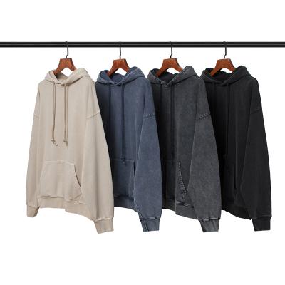 China Anti-pilling 2020 Custom Design High Quality French Oversized Plain 400G Terry Logo Men's Hoodies Wholesale Sales for sale
