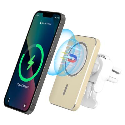 China GTIMLMC High Speed Magnetic Car Charger Mount 15W Wireless Fast Charging for Magsafing for iPhone 12 pro 13 max Mini Aluminum Phone Holder for sale