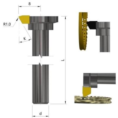 China PCD MCD CVD Irregular Contour Diamond Cutter For Jewelry Production for sale
