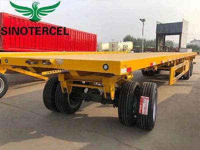 China Aluminum Flatbed Full Trailer 20000kg Semi Flatbed Trailers For Sale for sale