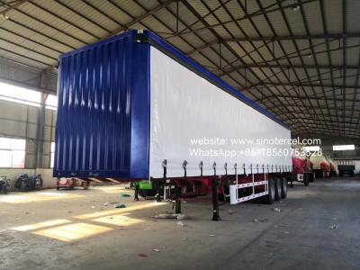China Box Semi Trailer Personalized Semi Trailer The side is made of fabric and can be pulled to both sides for efficient loading and unloading for sale
